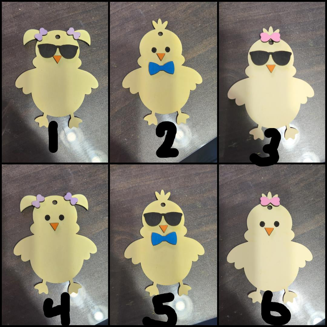 Personalized Easter Basket Chick Tags