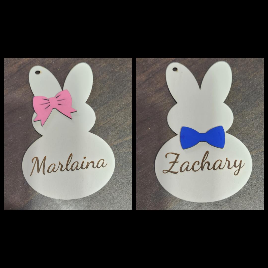 Personalized Easter Basket Bunny Tags