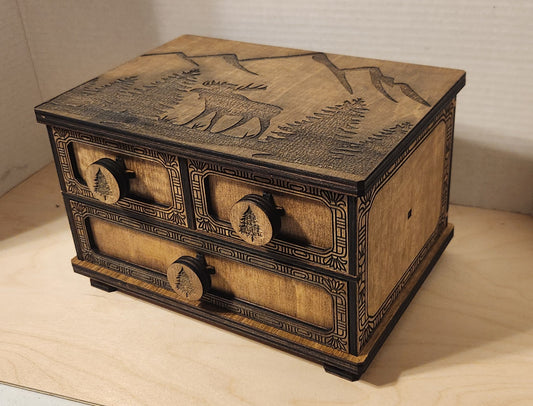 3 Drawer Ornate Box