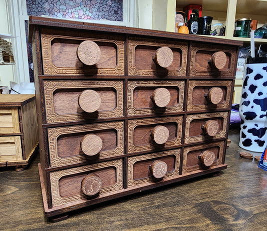 12 Drawer Ornate Box